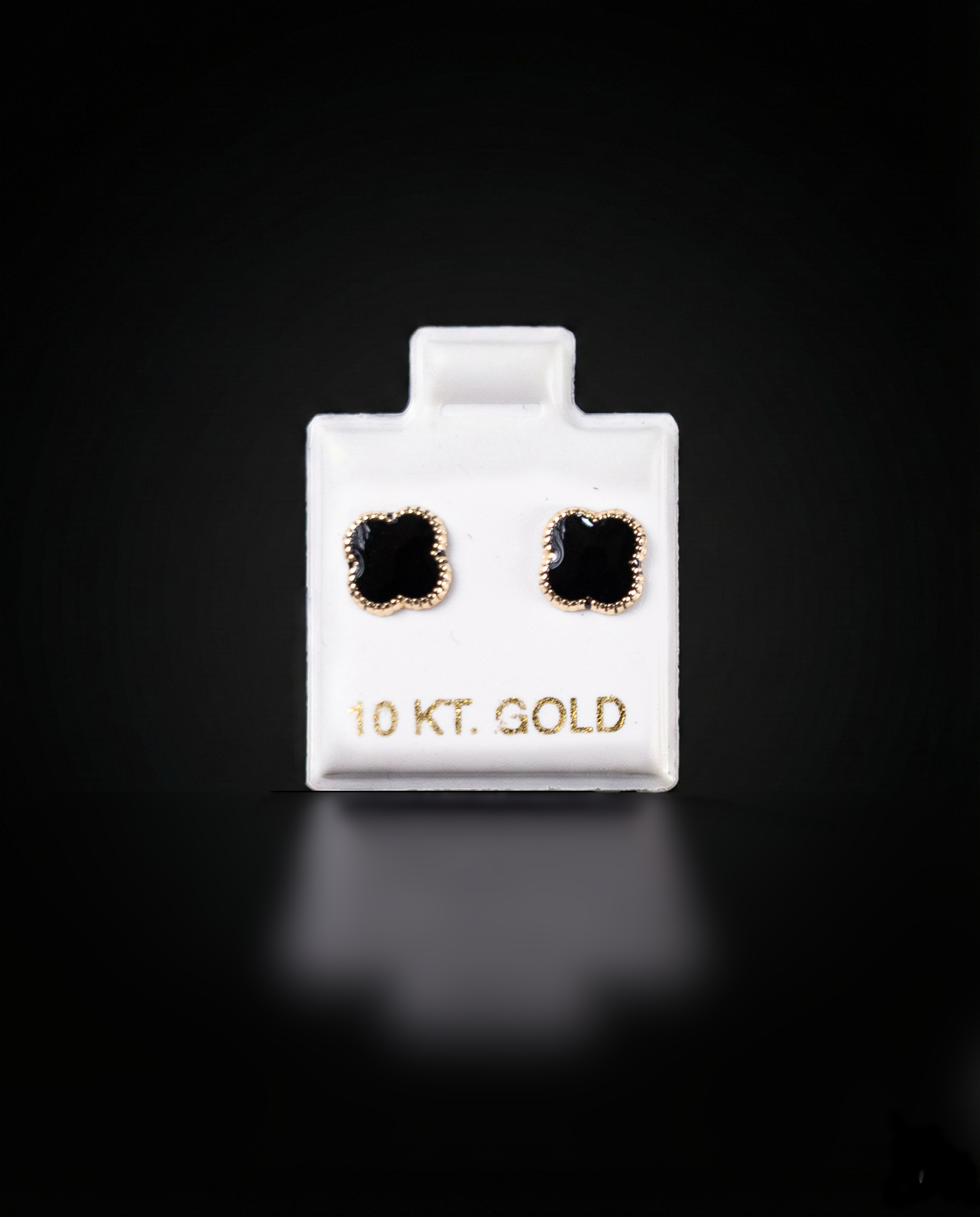 Aretes Van Cleef Negro 10k