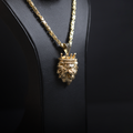 Dije León con corona 14k