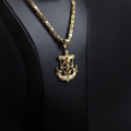 Dije ancla con Cristo 14k