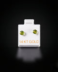 Aretes zirconia verde 14k