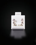 Aretes trepadores con Zirconias blancas 10k
