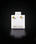 Aretes zirconia amarilla 14k