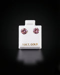 Aretes zirconia Rosada 10k