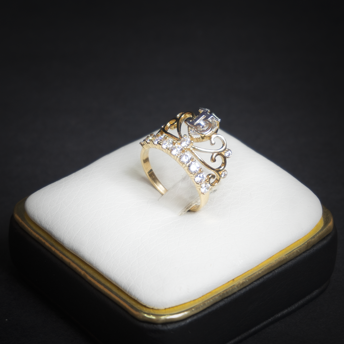 Anillo corona 15 años 14k
