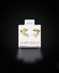 Aretes delfín 14k