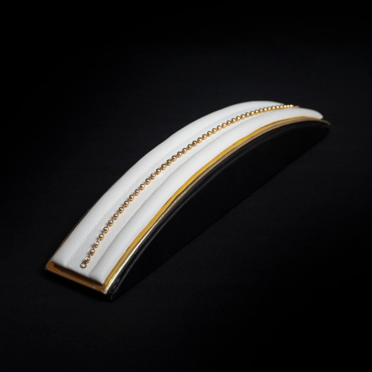Tobillera bolitas 14k
