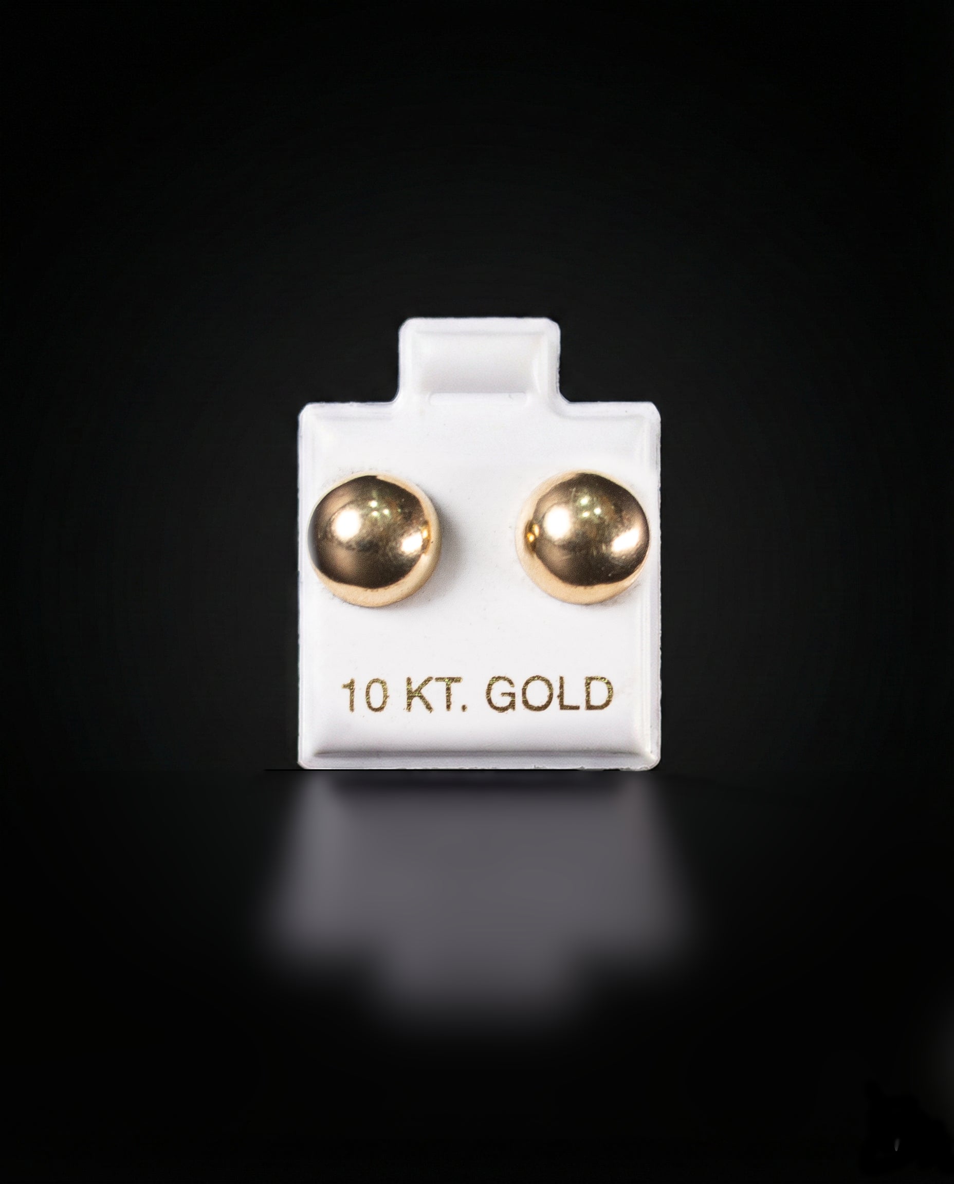 Aretes media bolita 10k