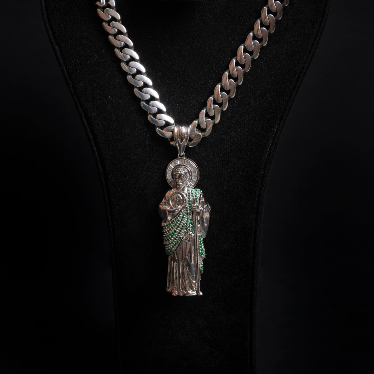 Dije grande San Judas Plata Italiana 925
