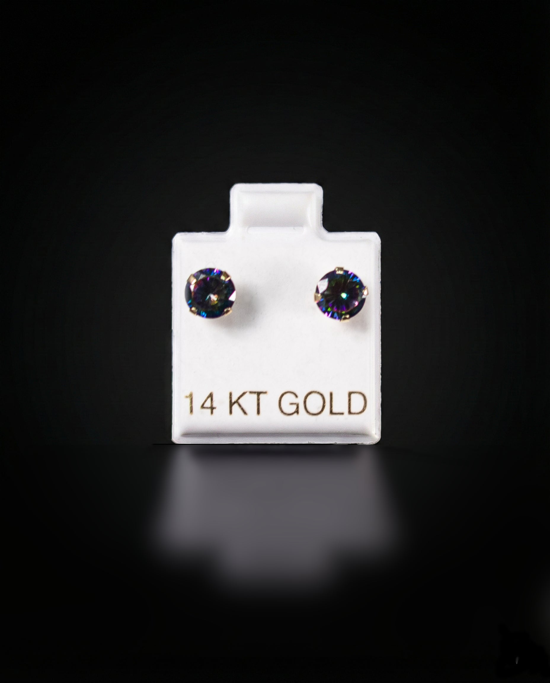 Aretes Piedra Alejandrina 14k