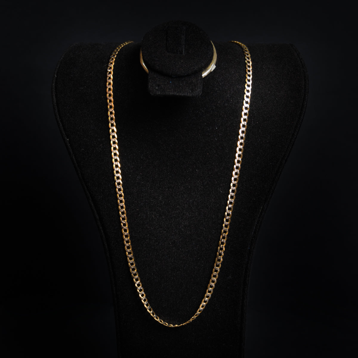 Cadena Cubana Martillada 14k