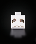 Aretes elefante 3/O 14k