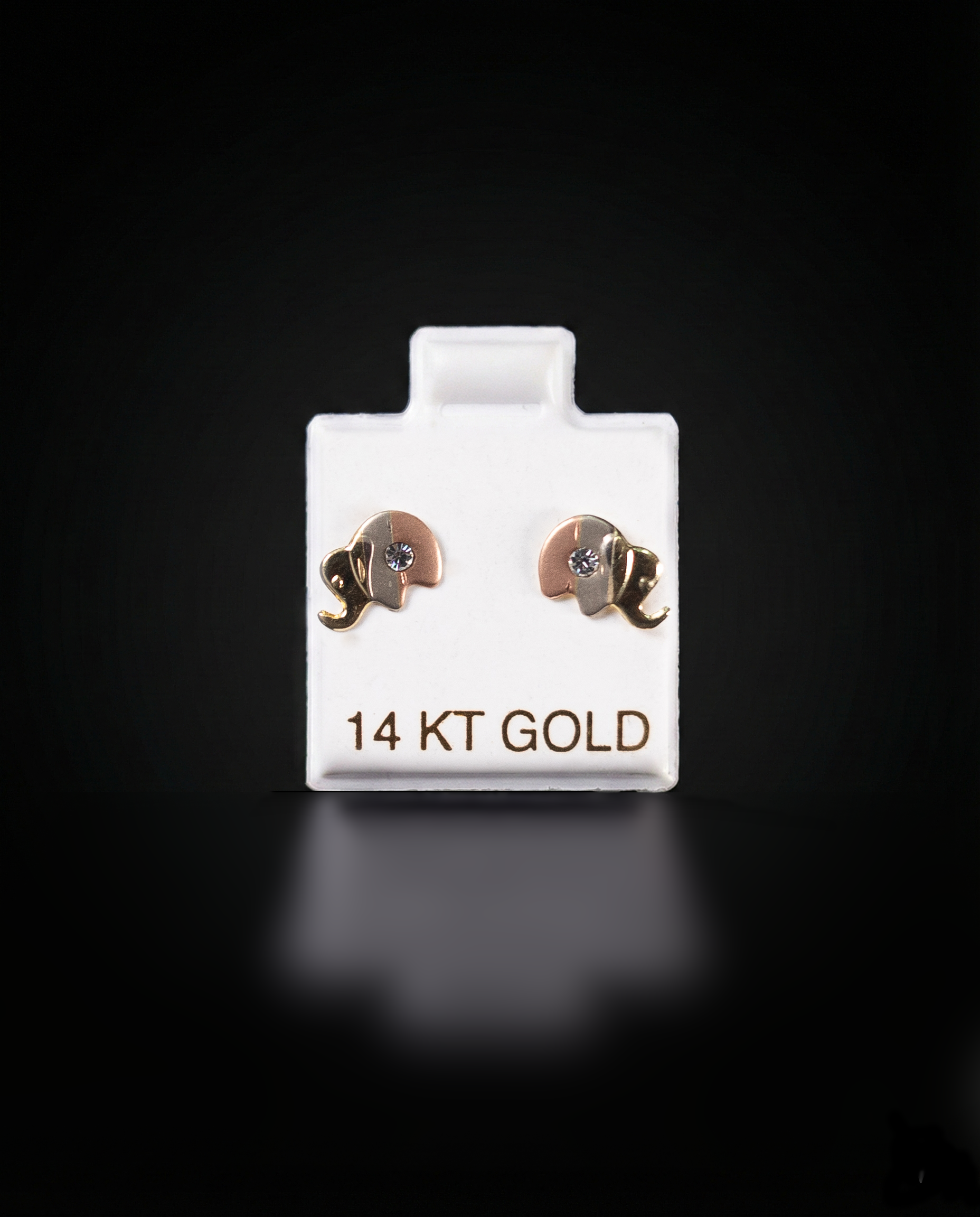 Aretes elefante 3/O 14k