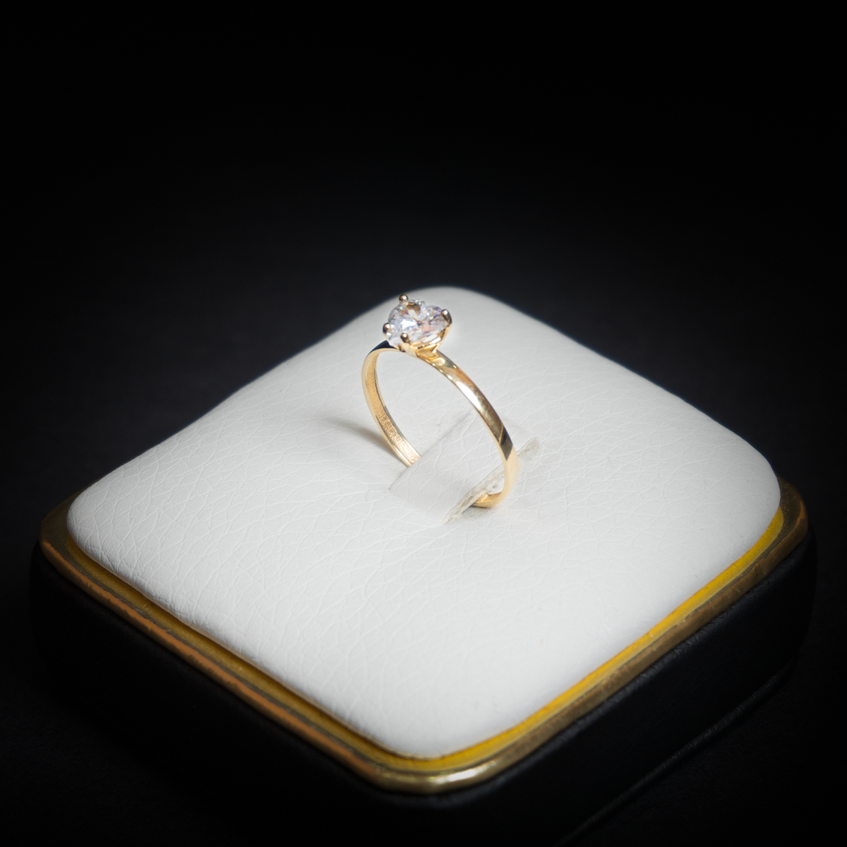 Anillo Compromiso Corazón 14k