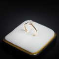 Anillo Compromiso Rectangular 14k