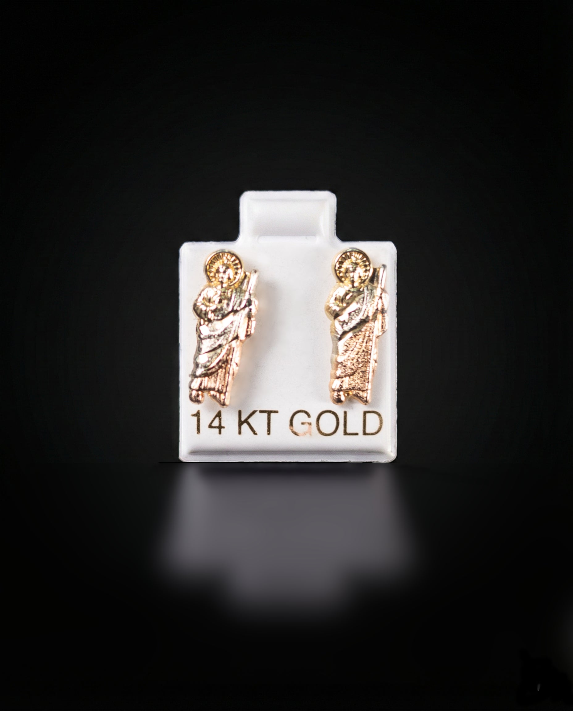 Aretes San Judas 3/O 14k