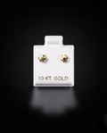 Aretes estrella facetada y zirconias blancas 10k