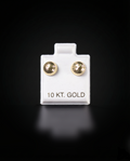 Aretes media bolita facetados 10k