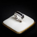 Anillo con zirconias Plata Italiana 925