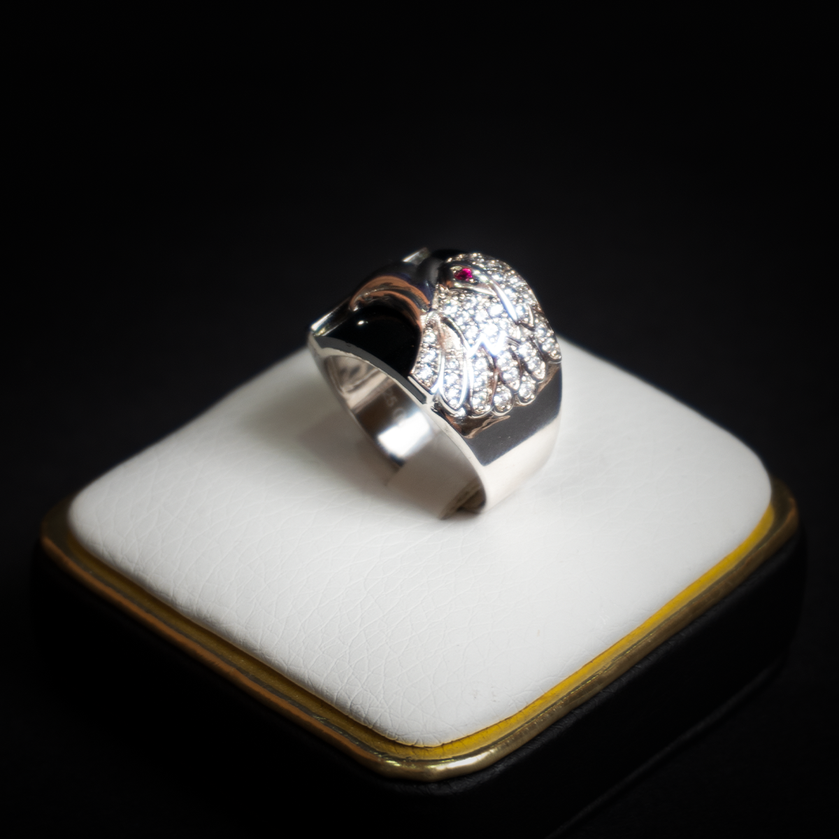 Anillo Águila Plata Italiana 925