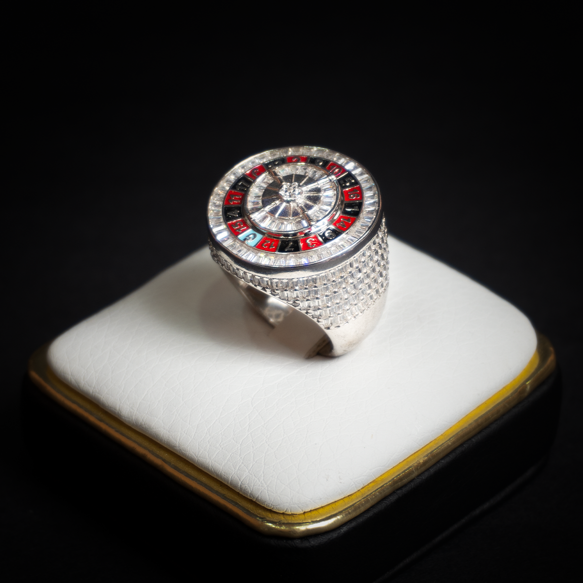 Anillo Ruleta Plata Italiana 925