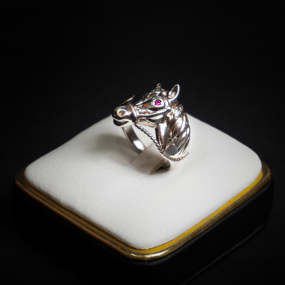 Anillo Caballo Plata Italiana 925