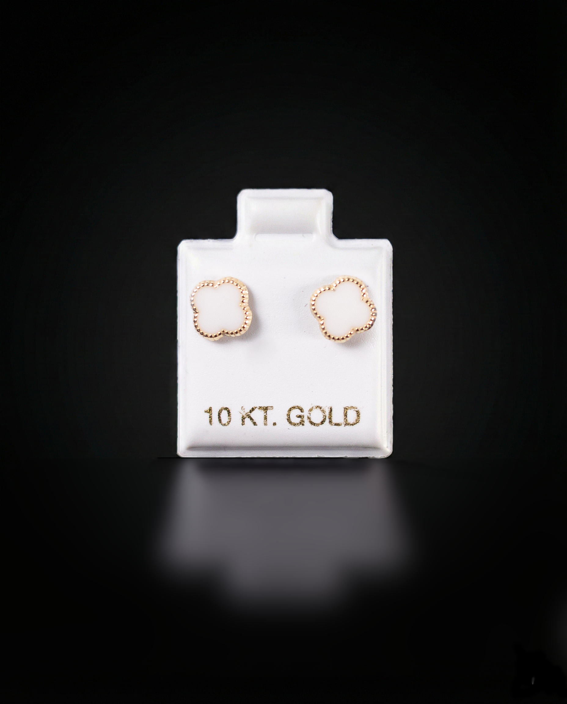 Aretes Van Cleef Blanco 10k