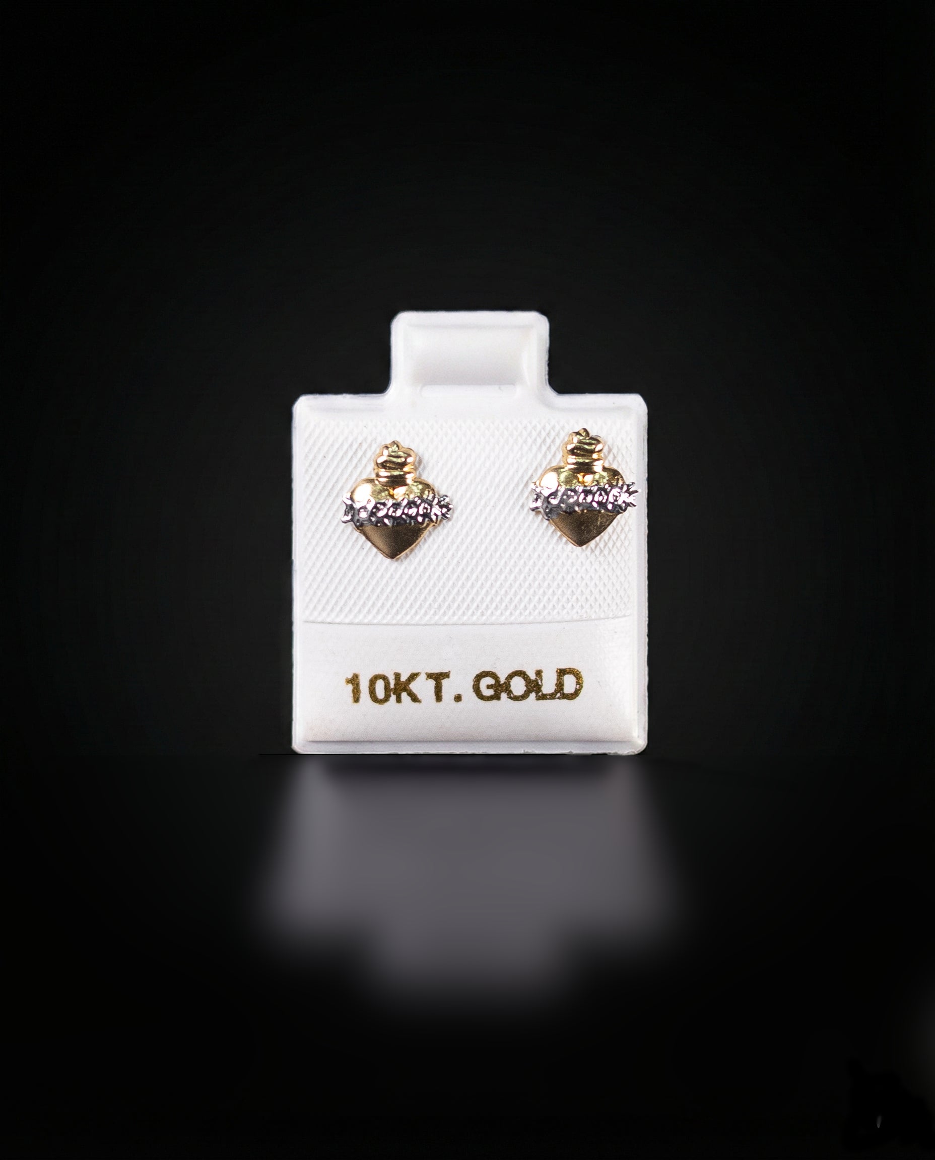 Aretes corazón de Jesús 10k