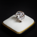 Anillo Herradura con Caballo Plata Italiana 925