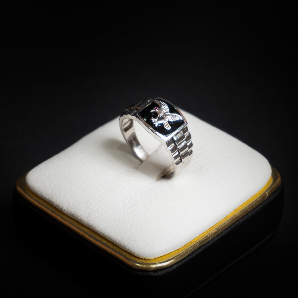 Anillo Águila Plata Italiana 925