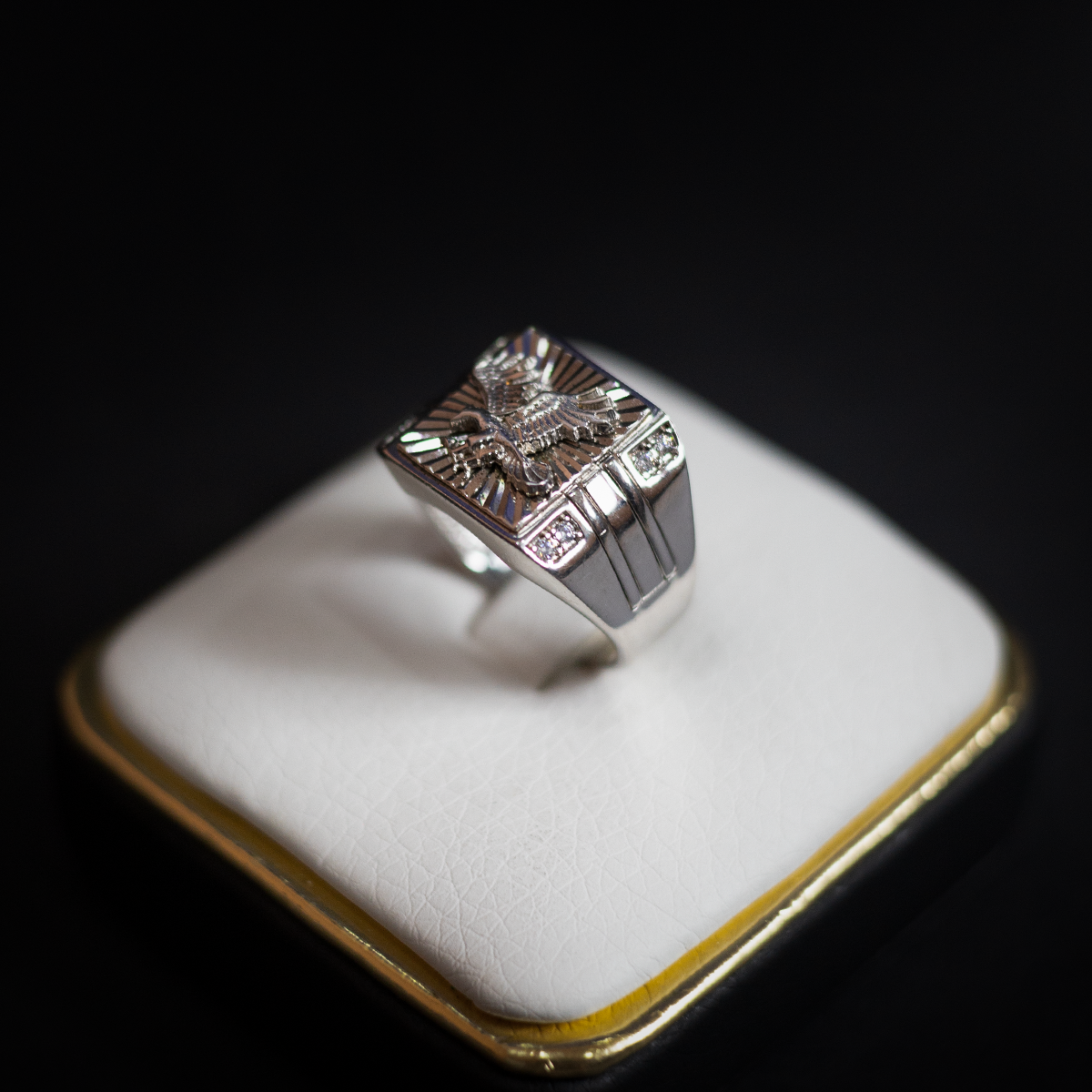 Anillo Águila Plata Italiana 925