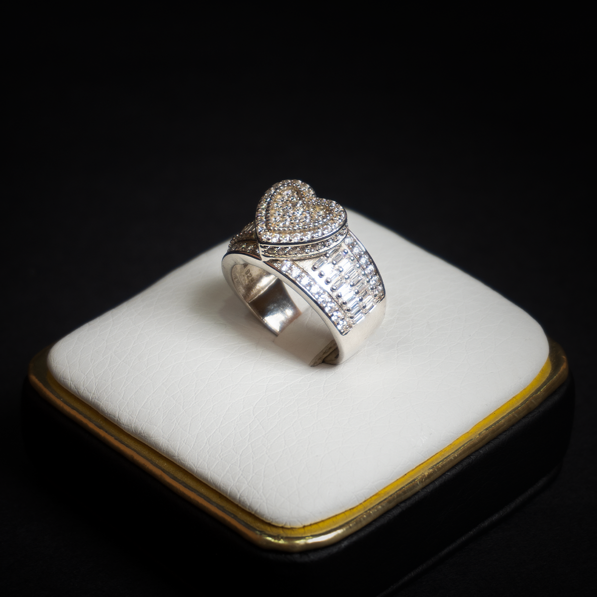 Anillo Corazón Plata Italiana 925