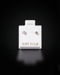 Aretes Zirconia blanca 10k