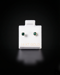 Aretes Zirconia verde 14k
