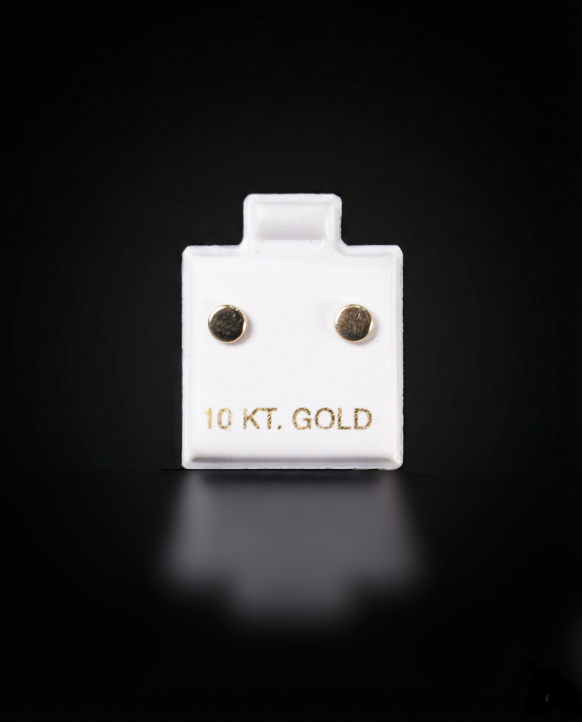 Aretes planos circulares 10k