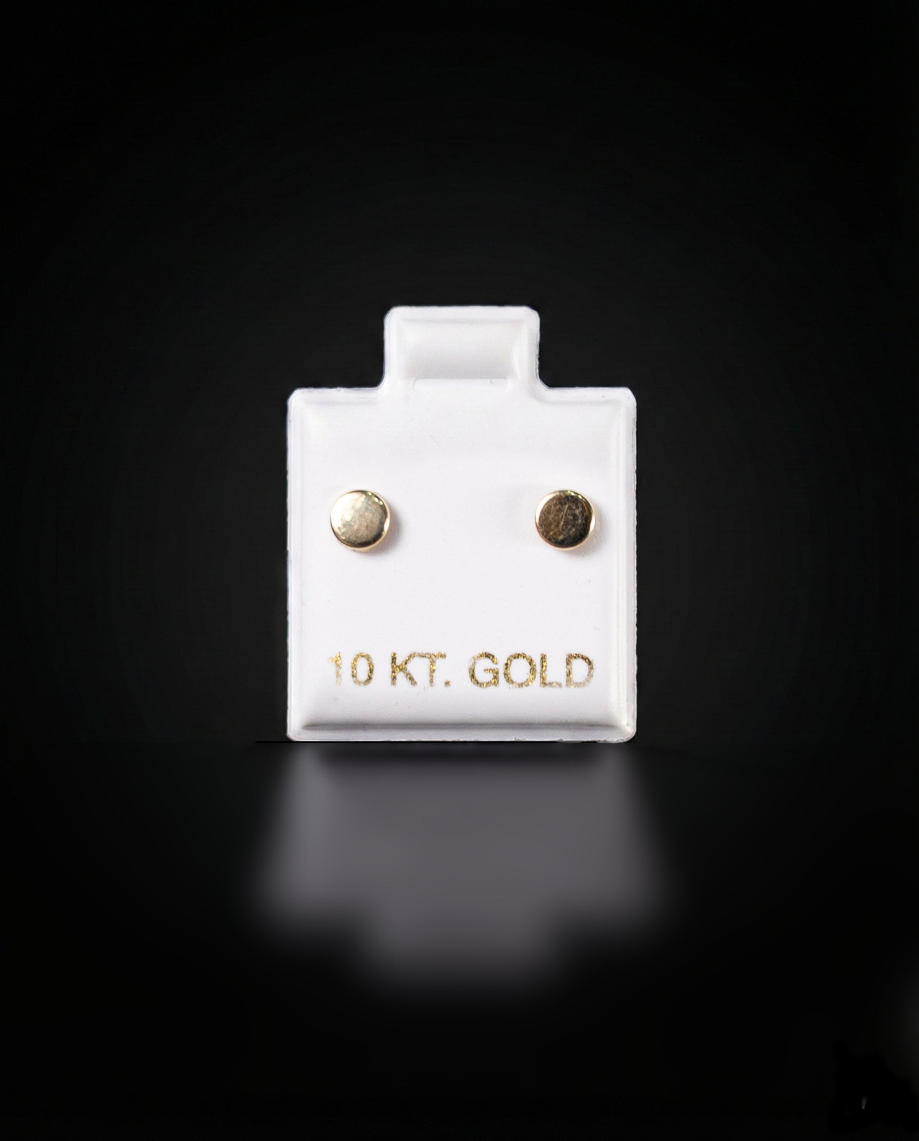 Aretes planos circulares 10k