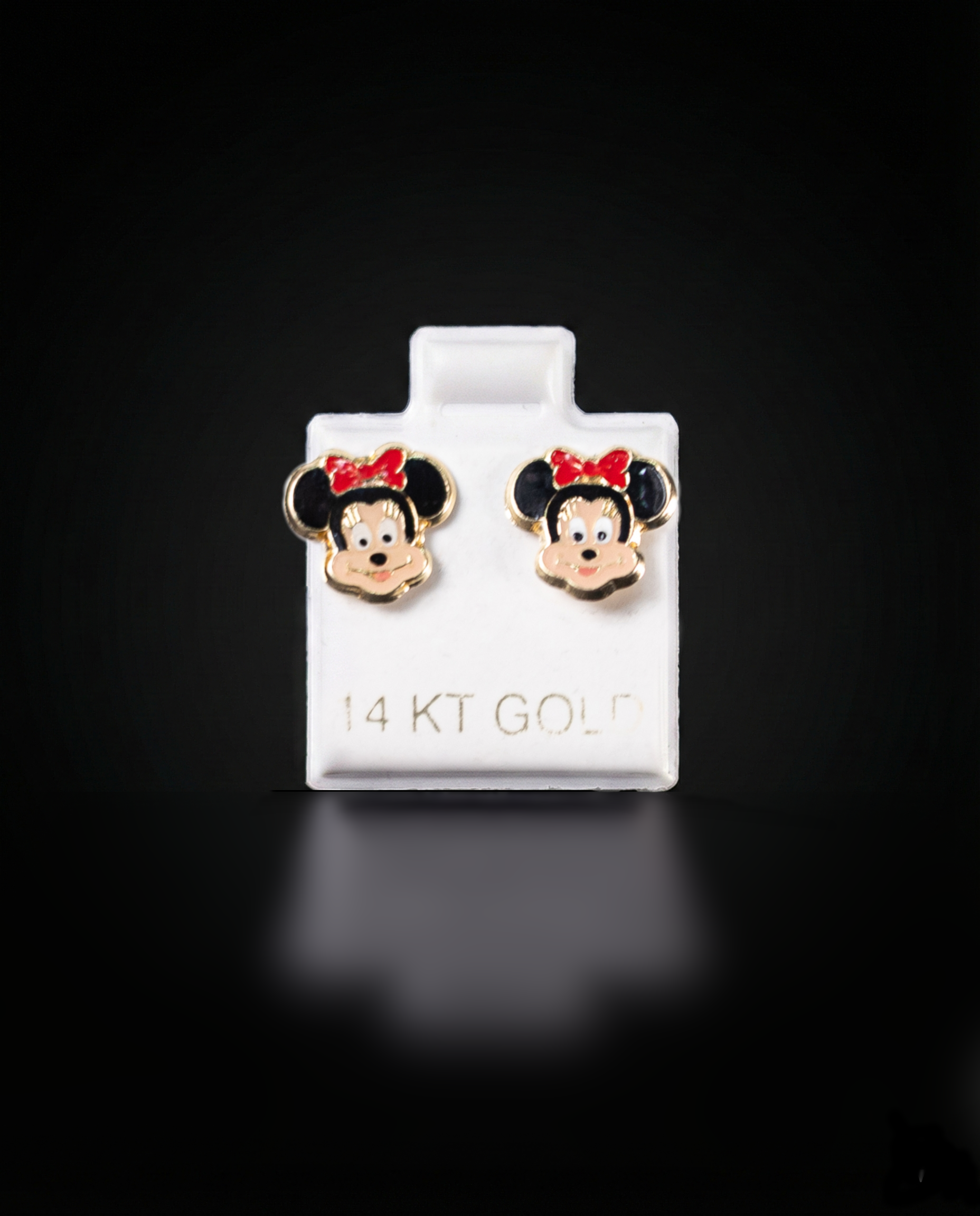 Aretes Minnie 14k