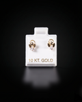 Aretes ángel con Zirconia blanca 10k