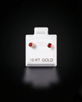 Aretes Zirconia roja 10k