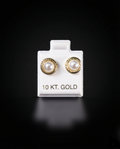 Aretes circulares con perla 10k
