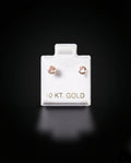 Aretes Zirconia rosada 10k