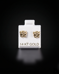 Aretes mariposa 14k