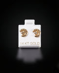 Aretes luna y estrella 14k