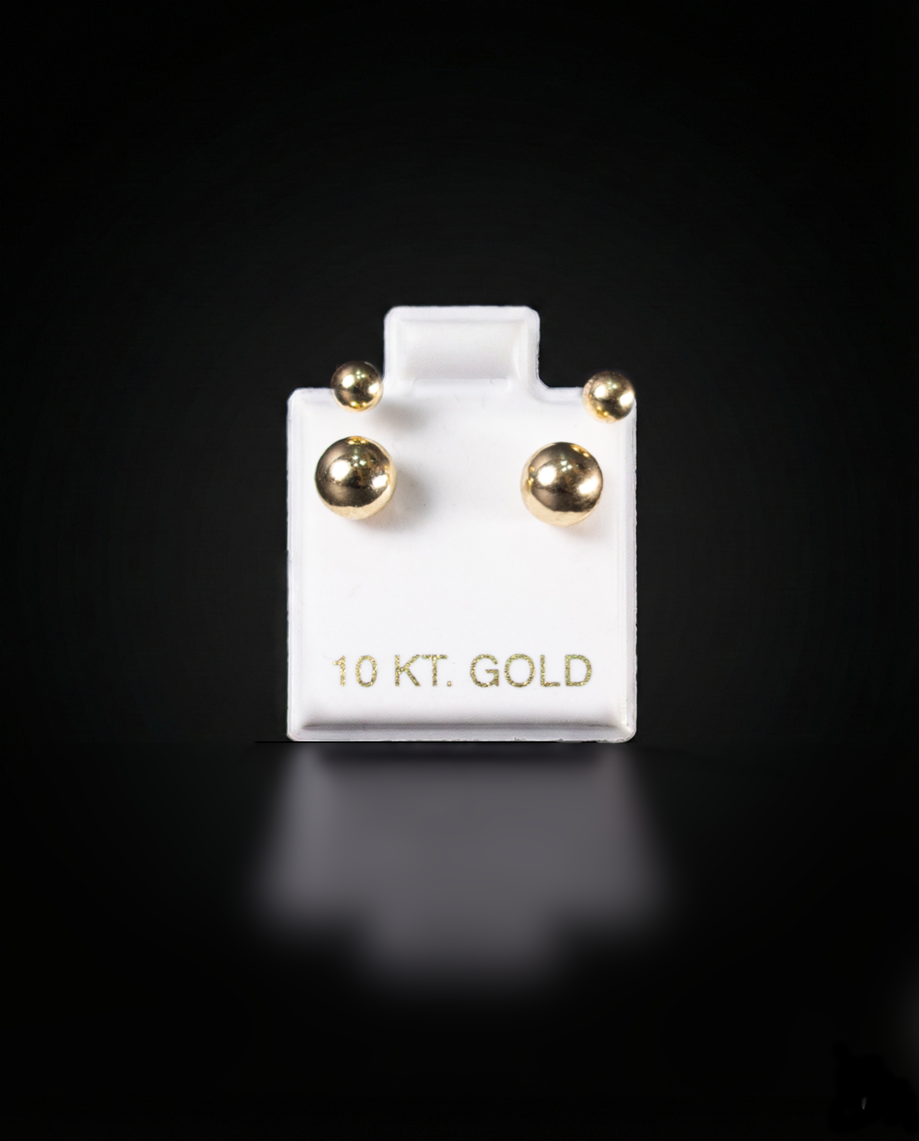 Aretes teléfono de bolita 10k