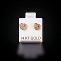 Aretes corazón 3/O 14K