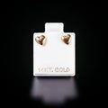 Arete corazón liso 14k