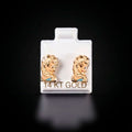 Aretes con figura de Elsa 14k