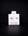 Aretes de corazón con zirconia blanca 10k